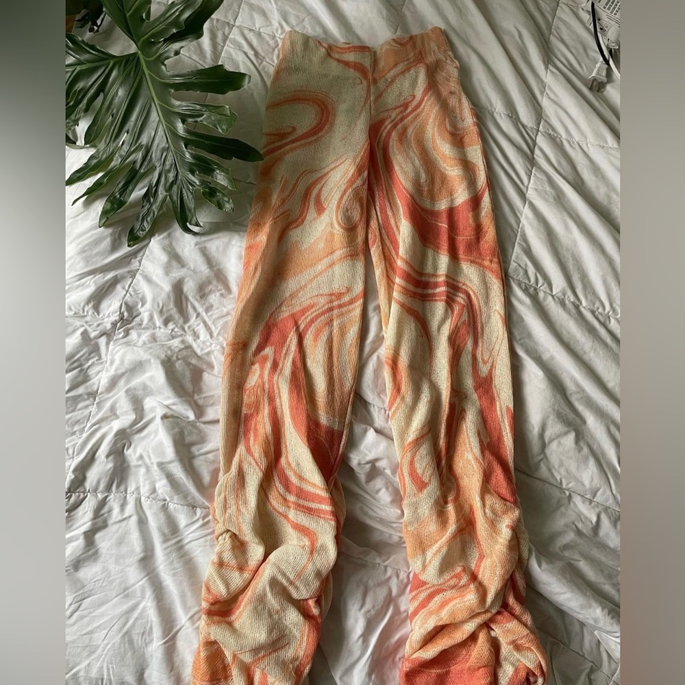 Jaded London Creamsicle Squiggly Pants, size 0.
